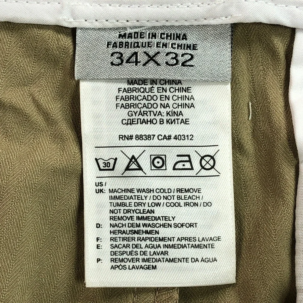 Adidas Mens Golf Pants 34x32 Tan Textured Straight Stretch Herringbone NWT